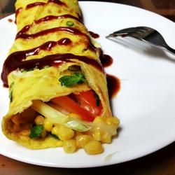 起司玉米蔬菜蛋饼的做法[图]