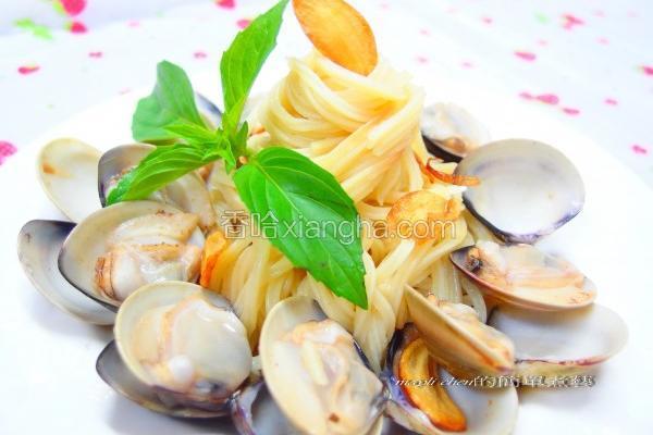 蒜片蛤蜊意大利面