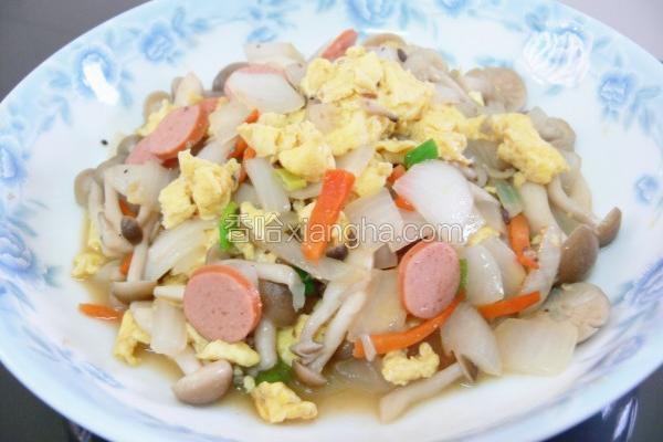 元气鸡蛋洋葱炒菇