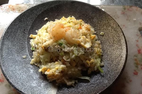 虾仁菜脯蛋炒饭