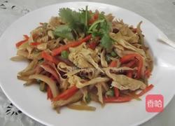 素菜榨菜烧豆皮的做法图解3