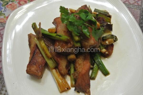 客家大蒜炒咸猪肉