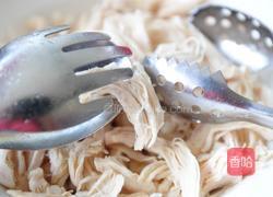 香柠柚瓣凉拌鸡丝的做法图解3