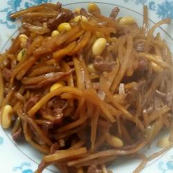 肉丝炒芥菜疙瘩。的做法[图]