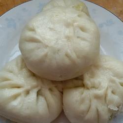 韭菜海鲜包子。