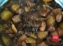 东北蘑菇猪肉炖粉条的做法图解4