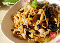 黄花菜木耳炒肉的做法图解14