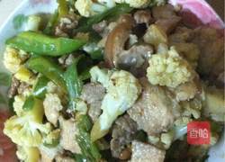 菜花炒肉的做法图解6