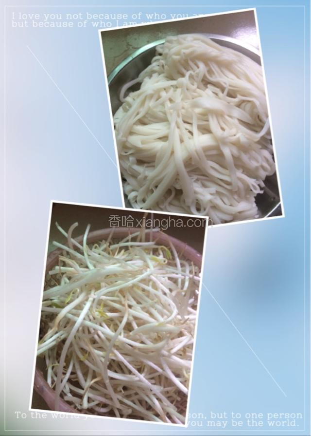 河粉豆芽备用…