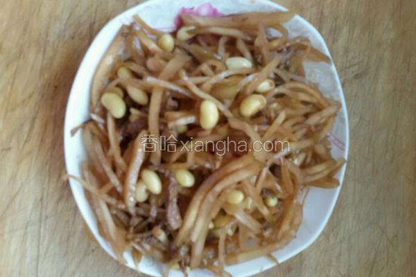 炒菜丝。