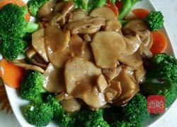 杏鲍菇扣西兰花的做法图解3