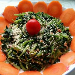 芝麻酱拌菠菜花生的做法[图]