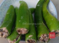 香菇肉酿尖椒的做法图解4