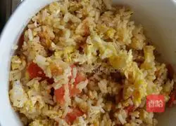 Illustration of how to make tomato and egg fried rice 4