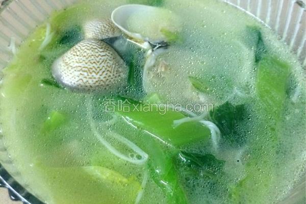 蛤蜊芥菜心汤