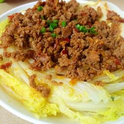 肉末粉丝蒸娃娃菜的做法[图]