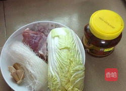 肉末粉丝蒸娃娃菜的做法图解1
