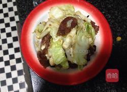 豆豉包菜炒香肠的做法图解4