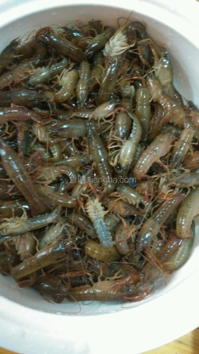 将小龙虾反复洗净，直到水清澈为止。