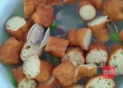 花蛤丝瓜油条汤圆的做法图解4