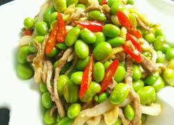 毛豆米炒肉丝