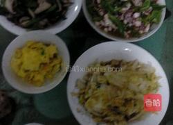 四个菜(香菇青菜.蒸茄子,娃娃菜.青椒炒八爪鱼)的做法图解1