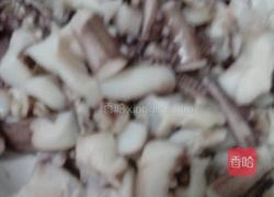 四个菜(香菇青菜.蒸茄子,娃娃菜.青椒炒八爪鱼)的做法图解2