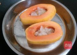 原只木瓜炖银耳百合的做法图解4