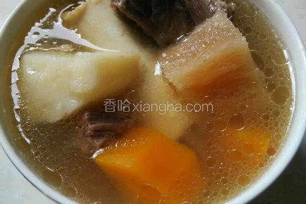 淮山粉葛红萝卜马蹄骨头汤