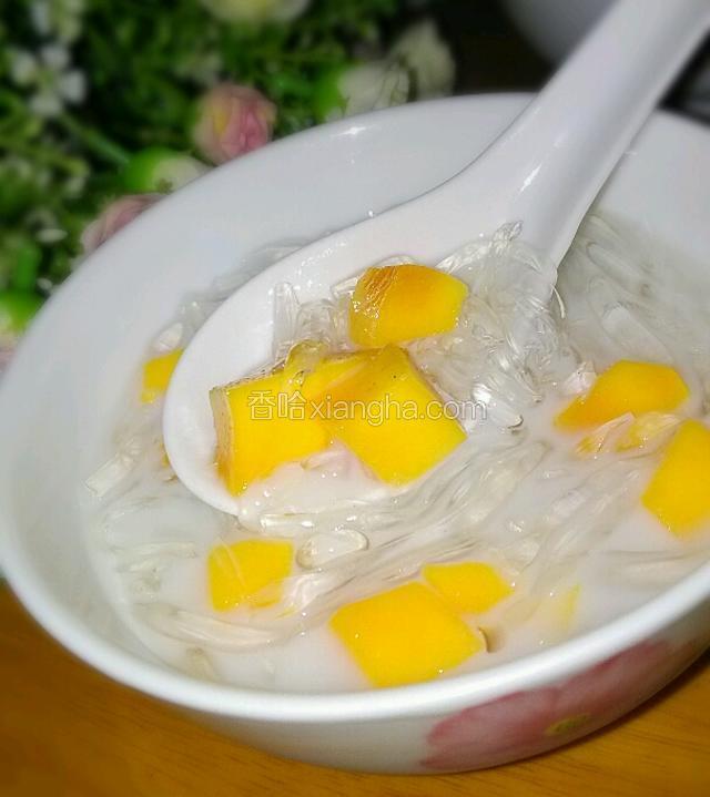 芒果椰汁海石花冻