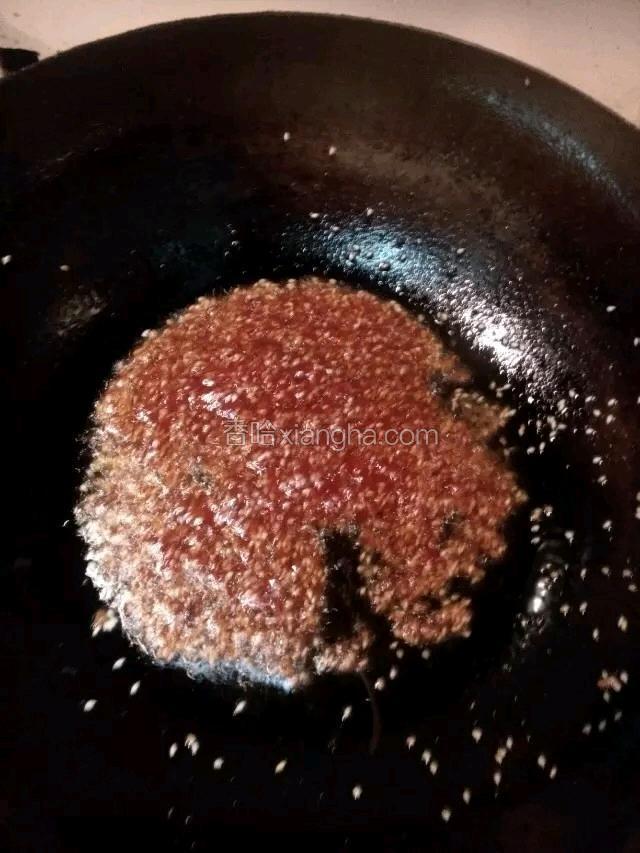 炒成糊状