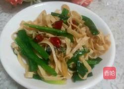 蚝油韭菜炒豆皮的做法图解8