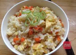 Carrot and Egg Fried Rice Recipe Illustration 10