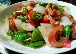 青椒炒猪鼻的做法图解8