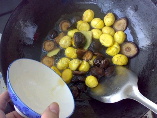 把混合好的调味料倒在锅里，加2碗左右的水，盐根据自己的口味适量酌放。