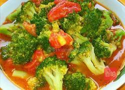 番茄炒西兰花的做法图解7