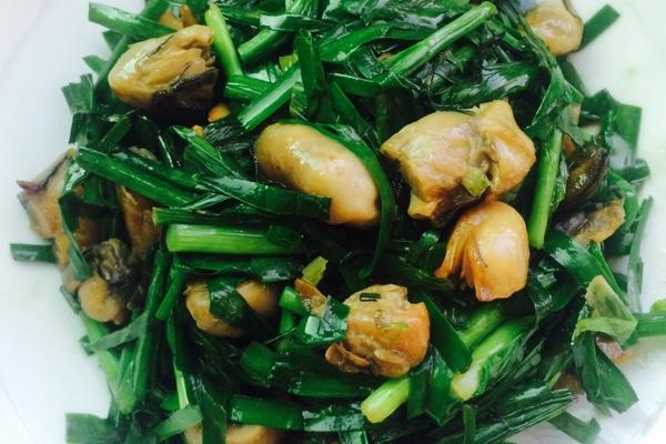 生蚝炒韭菜