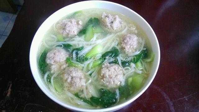 清汤圆子面