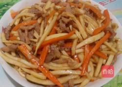 肉丝炒茭白的做法图解4