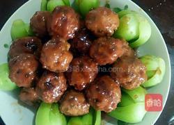 小油菜伴肉丸的做法图解3
