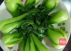 小油菜伴肉丸的做法图解1