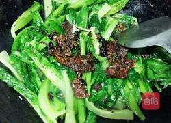 豆豉鲮鱼炒油麦菜的做法图解3