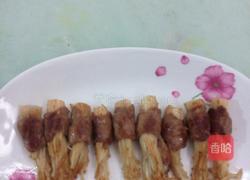 香煎肉卷金针菇的做法图解5