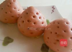 草莓豆沙包的做法图解13