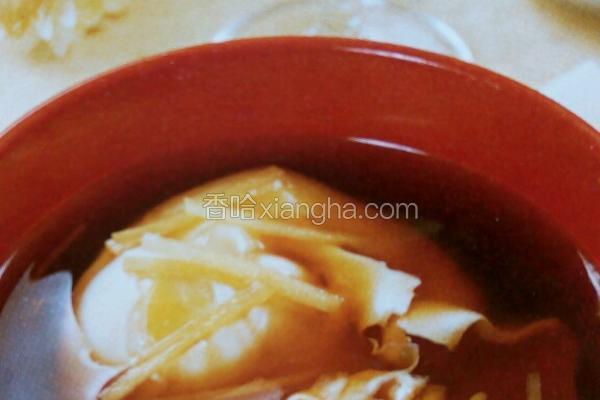 红糖姜汁蛋包汤