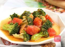 番茄炒西兰花的做法图解9
