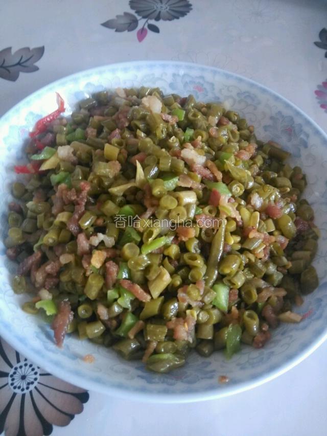 酸豆角炒肉沫