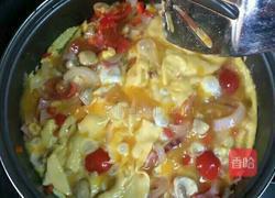 芝士蘑菇番茄烘蛋的做法图解4