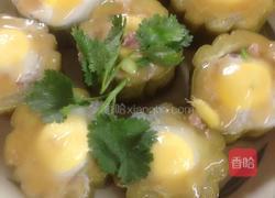 鹌鹑蛋肉末蒸苦瓜的做法图解5