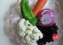 五朵金花缀火腿的做法图解1